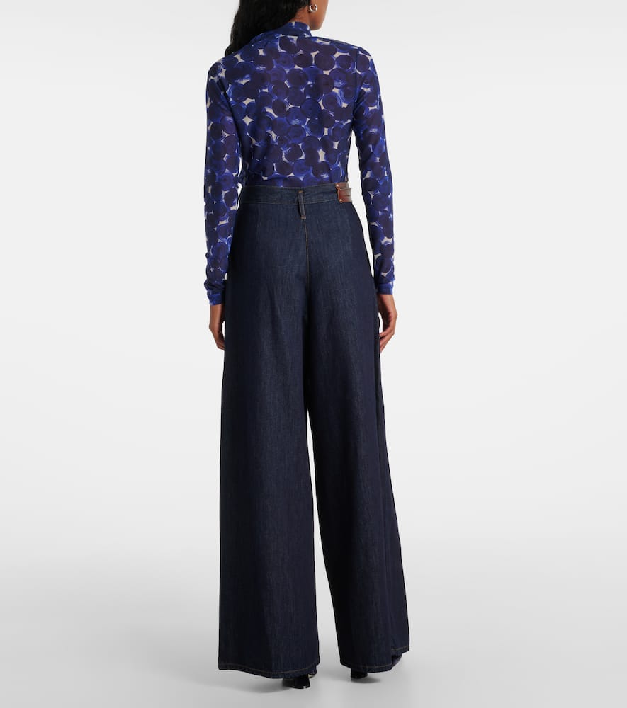 High-rise wide-leg jeans