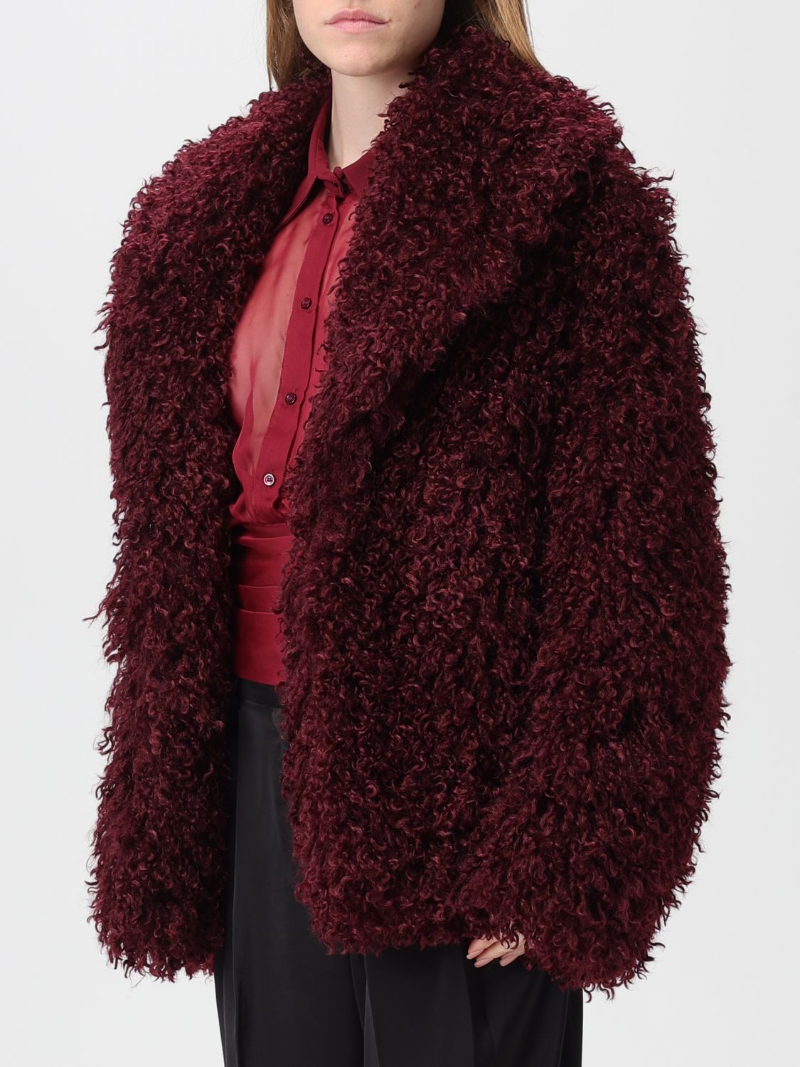 Fur Coats Woman color Brown