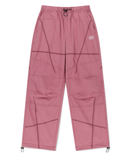 COVER STITCH PARACHUTE PANT PINK