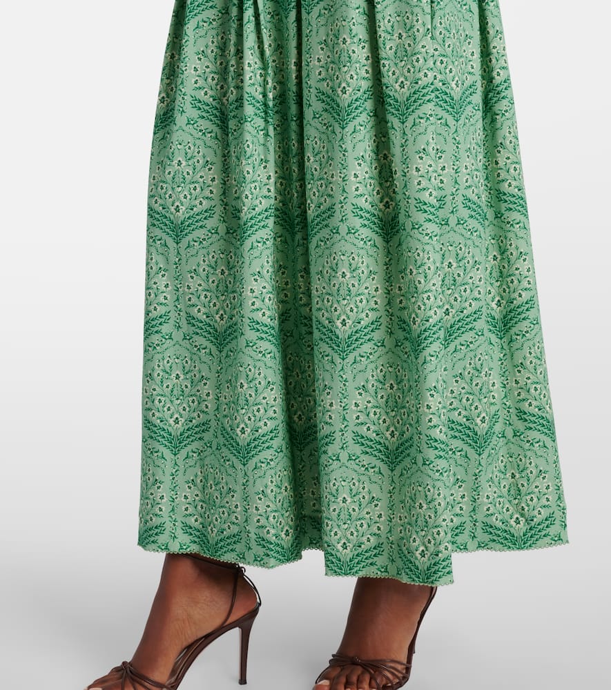 Otoño printed cotton-blend maxi dress