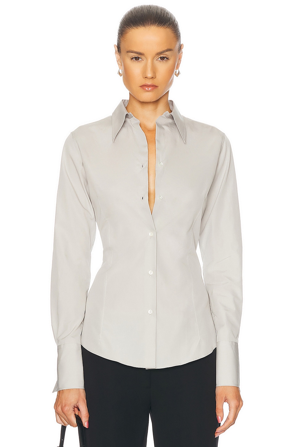 FLORE FLORE Giulia Top in Grey - Light Grey.  XS also in
