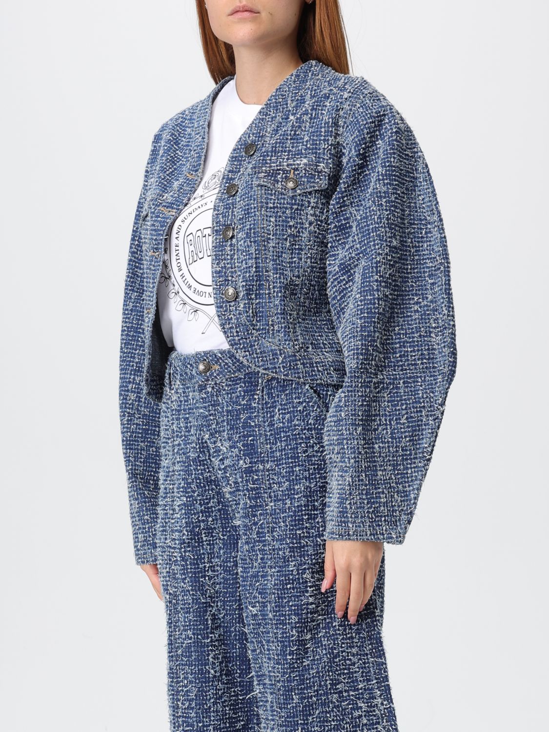 Jacket Woman color Gnawed Blue
