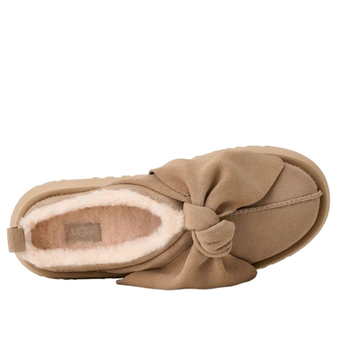 (WMNS) Platform Slip-On Bow Slipper 'Sand'