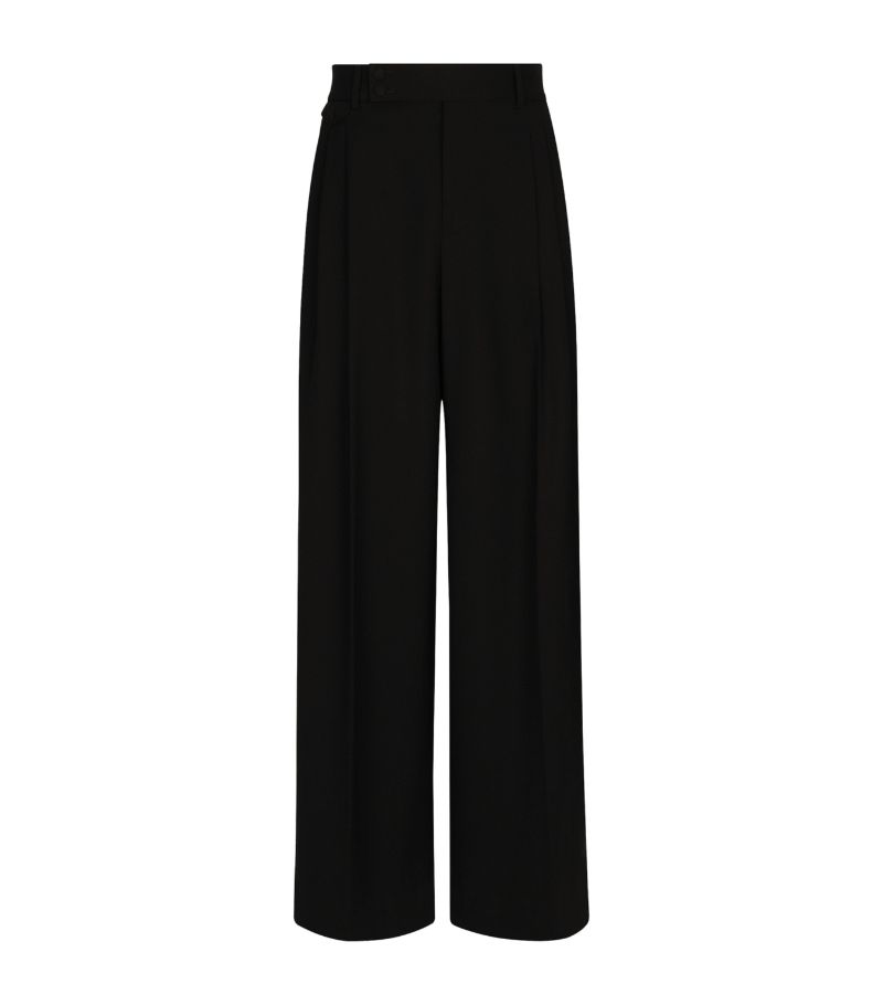 Virgin Wool Wide-Leg Trousers