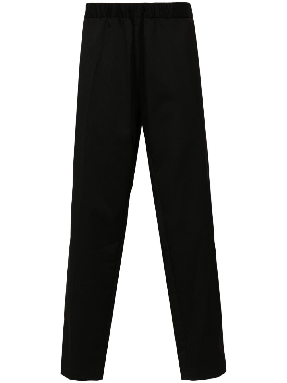 Drawstring tailored trousers - Black