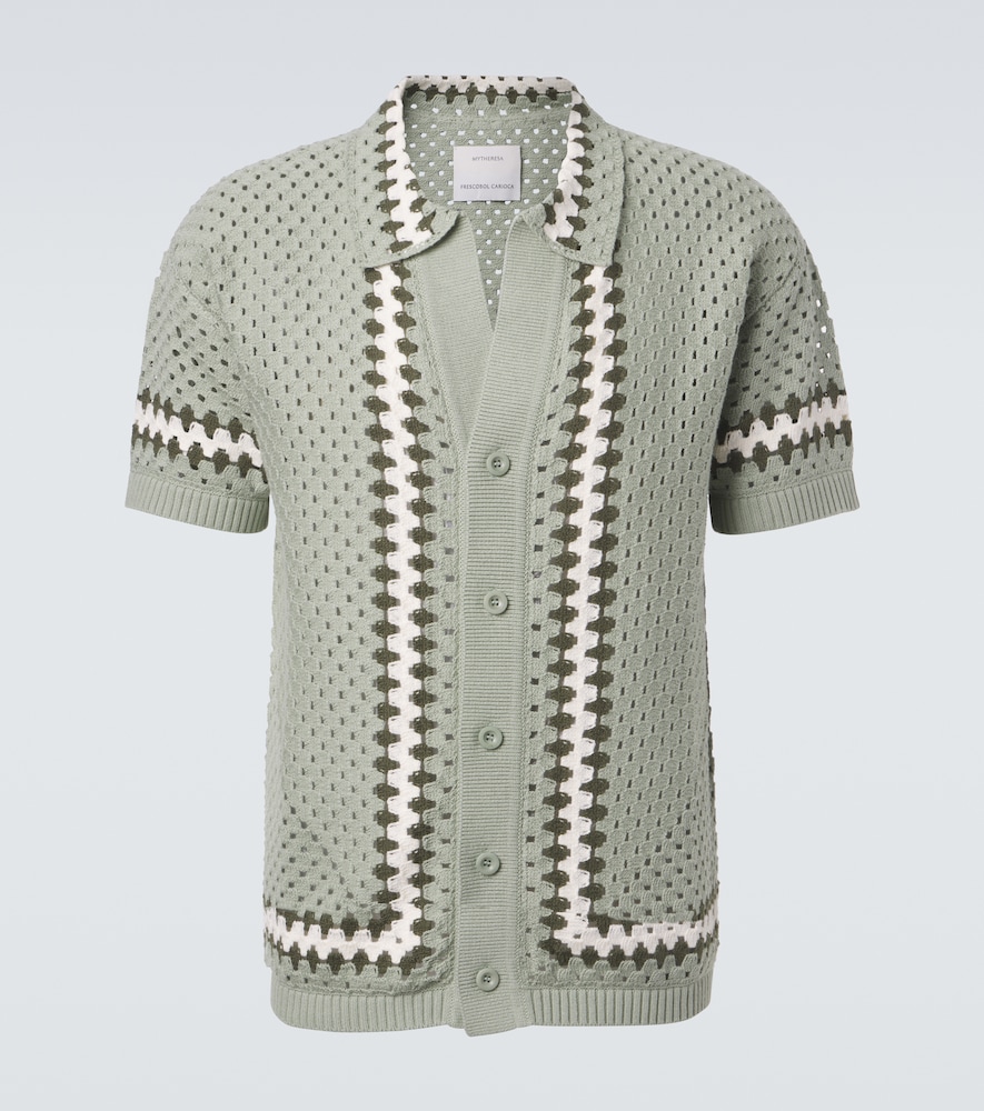 Pinto crochet cotton bowling shirt
