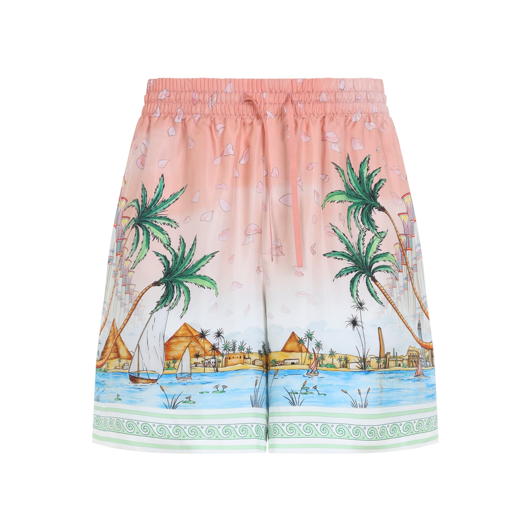 Men's Graphic-Print Silk Shorts
