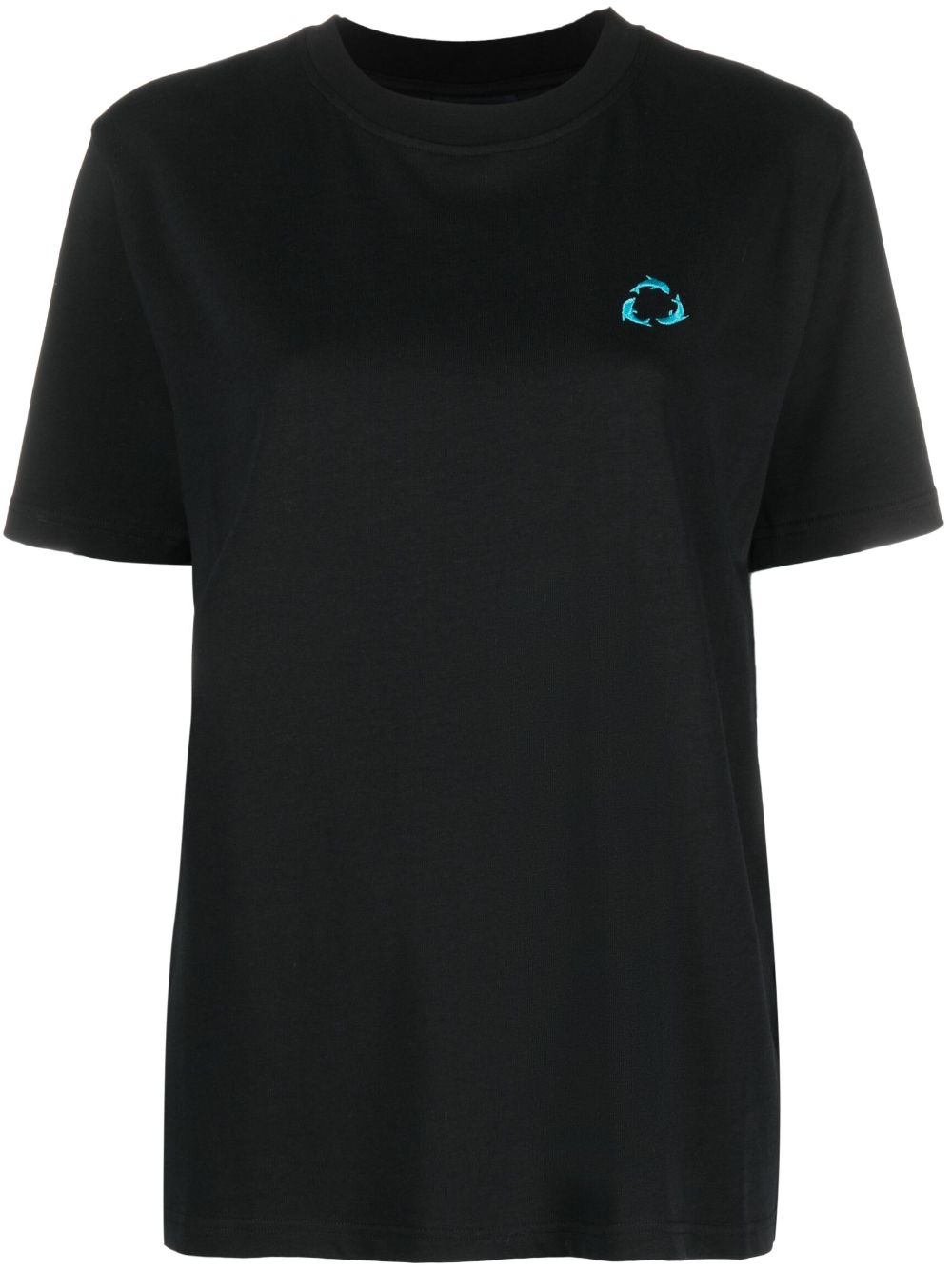 Slogan-print crew-neck T-shirt - Black