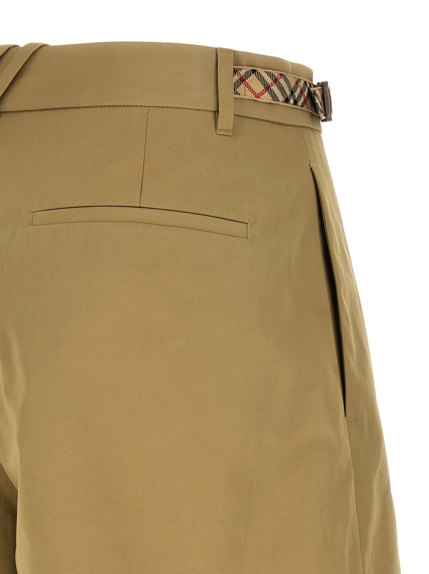 Burberry - raina shorts pleated front adjustable waist