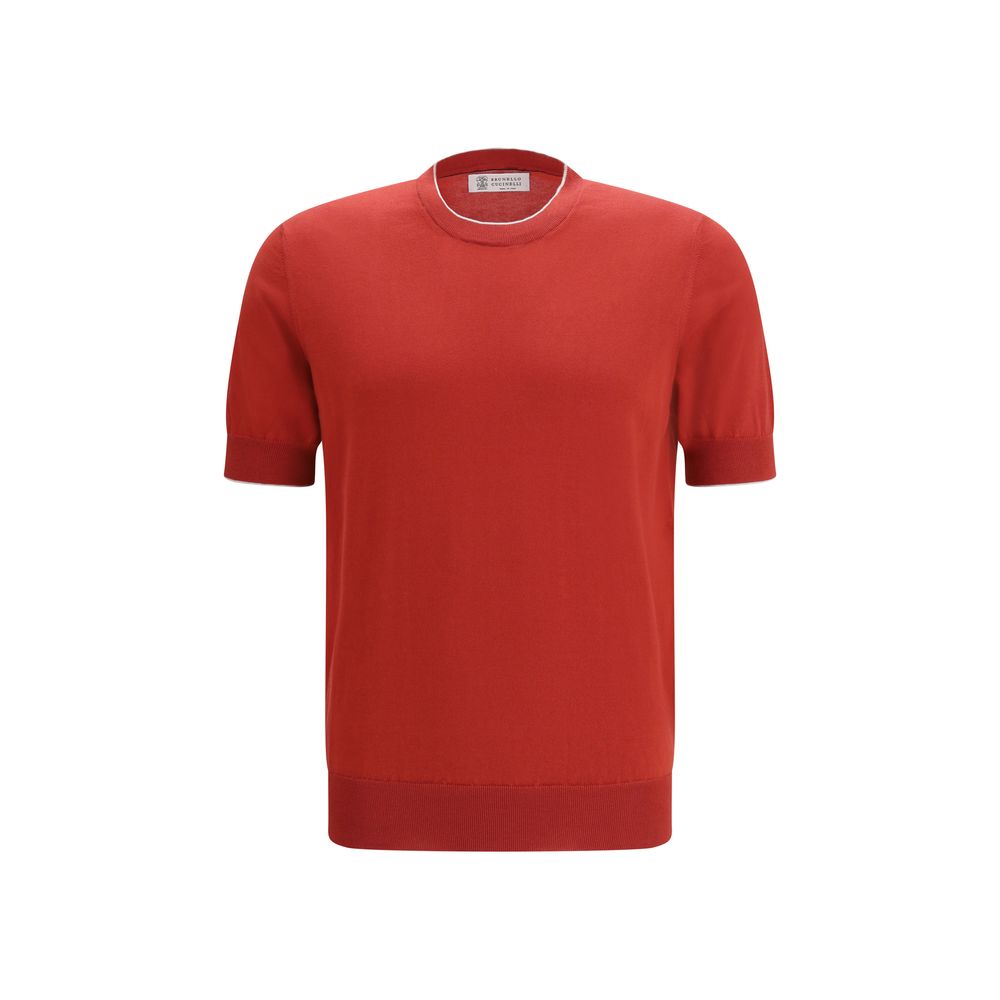 Cotton Crew-Neck T-Shirt — Red