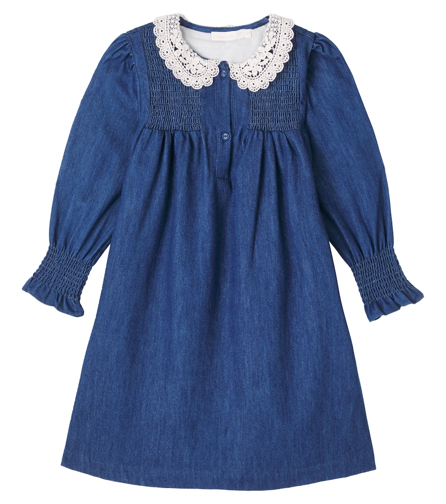 Loredana shirred denim dress