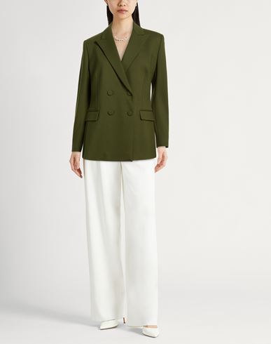 Woman Blazer Military green Size 4 Viscose, Polyamide, Elastane
