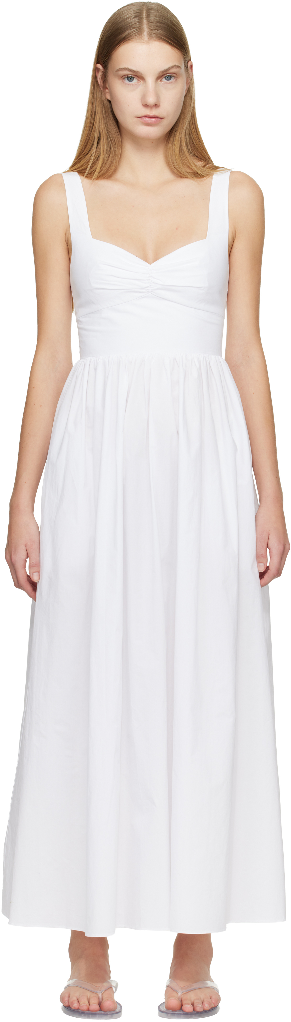 White Bralette Midi Dress