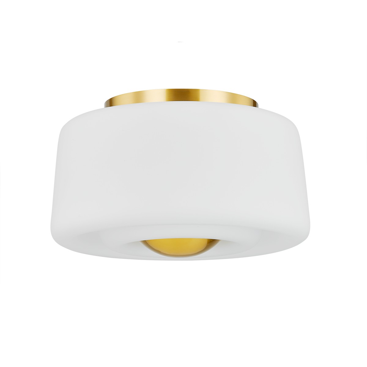 Aged Brass Two Light Flush Mount from the Ciela Collection