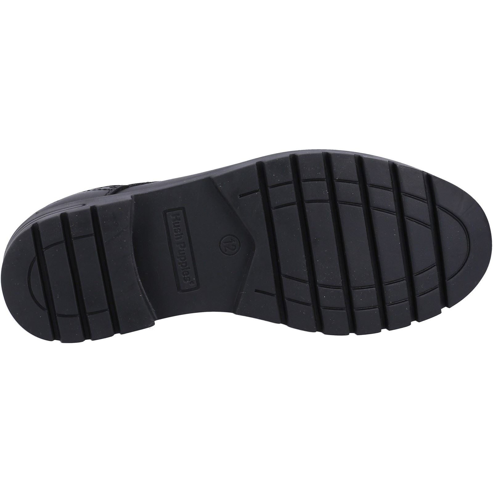 Hush Puppies Jayne Lace Up Leather Youth Girl's Black Lace-Up Shoe
