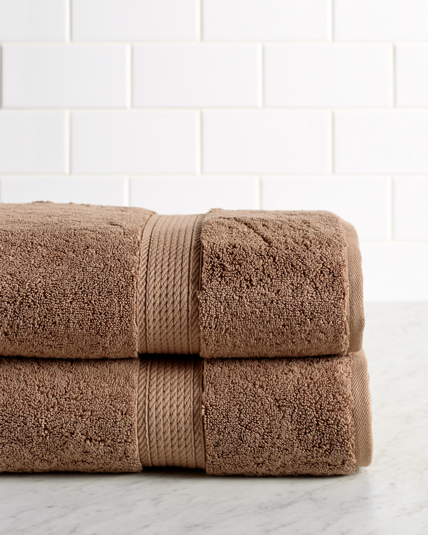 Highly Absorbent 2pc Solid Bath Egyptian Cotton Towel Set