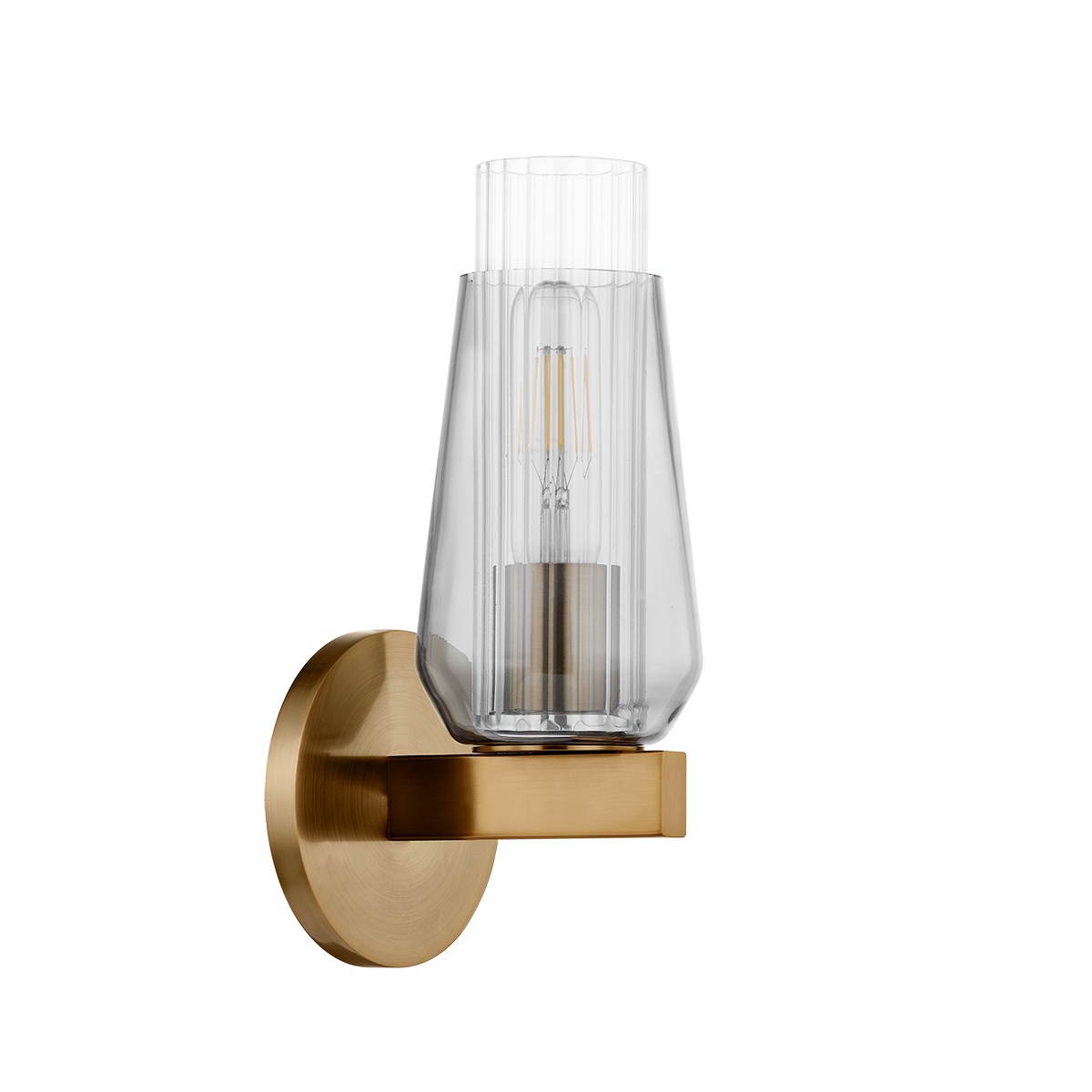 Patina Brass One Light Wall Sconce from the Rex Collection