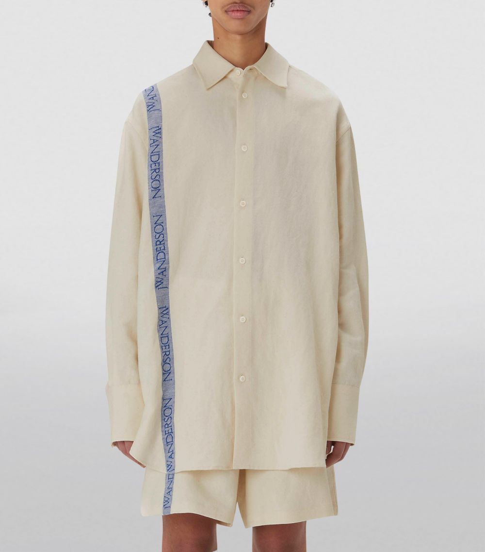 Linen-Cotton Tea Towel Shirt