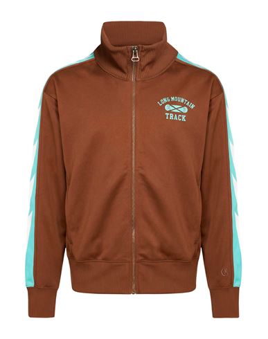 Man Sweatshirt Brown Size L Polyester