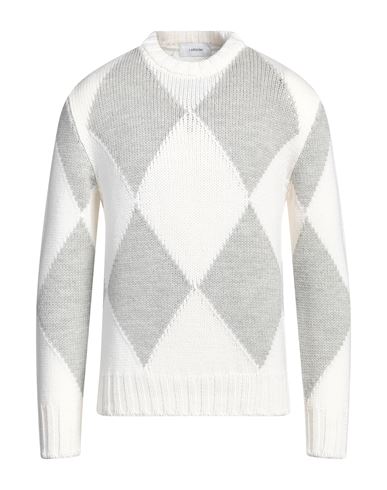Lardini Man Sweater Ivory Size S Wool