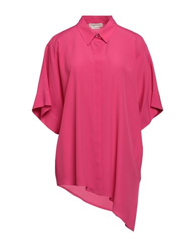 Anna Molinari Woman Shirt Fuchsia Size 4 Acetate, Silk