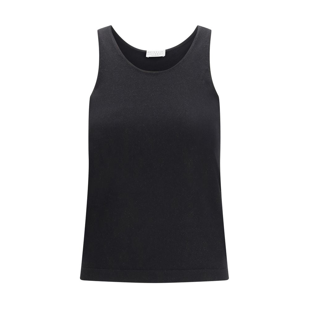 Cashmere and Silk Blend Tank Top — Black