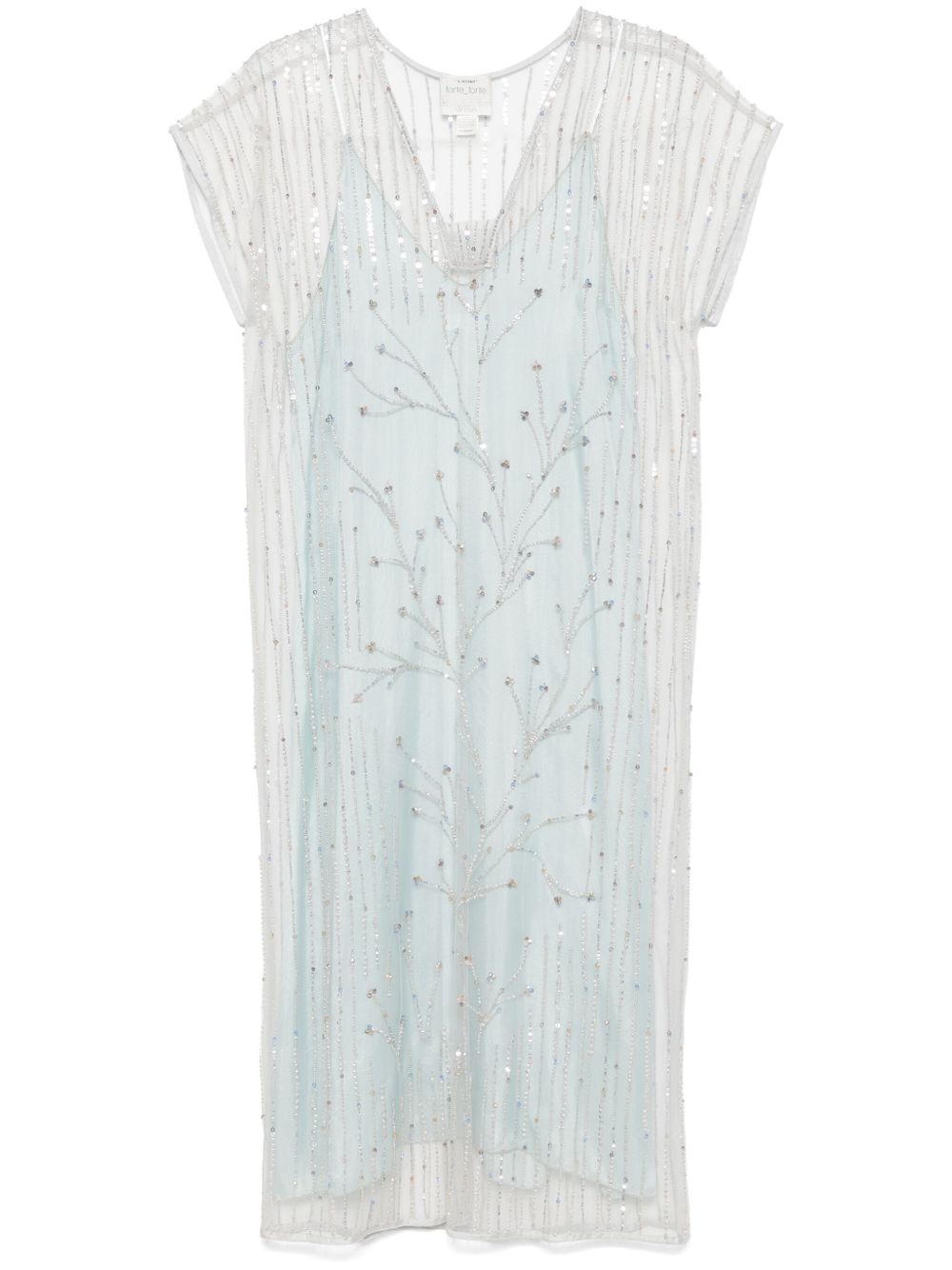 Forte Forte sequinned midi dress - White