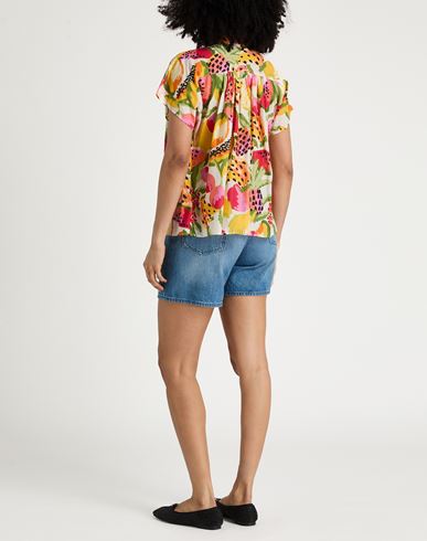 Woman Shirt Coral Size L Cotton