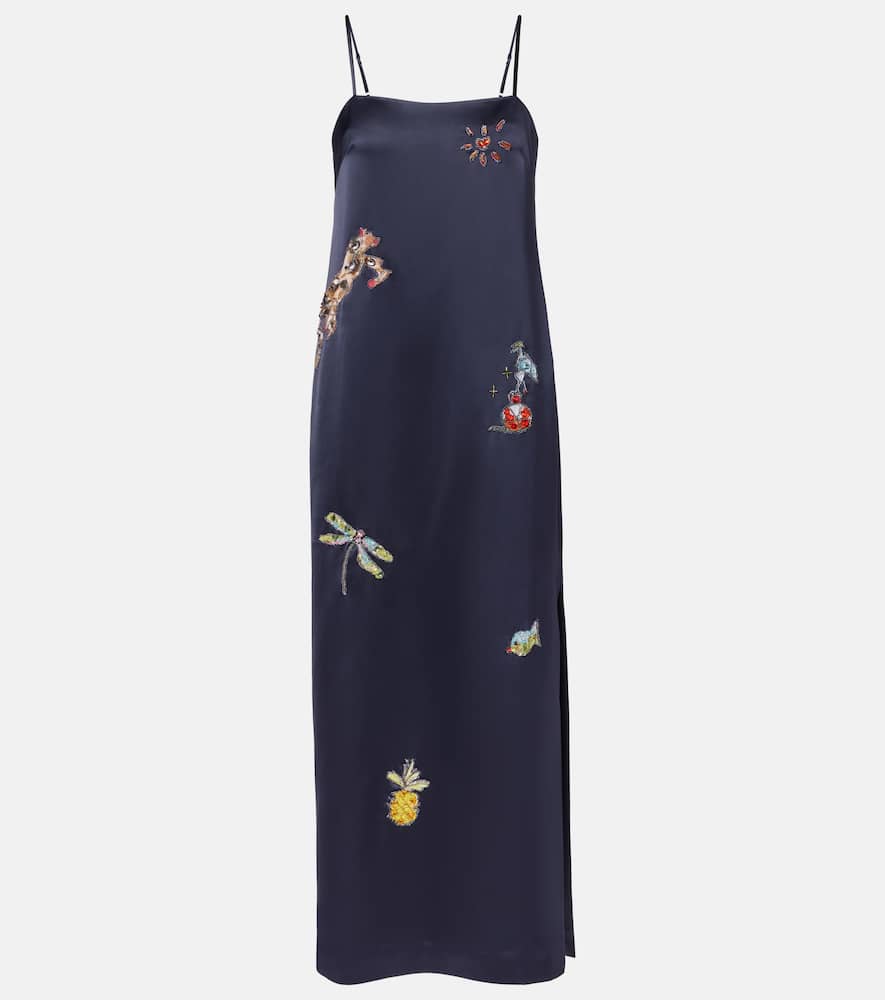 Alémais x Anouk Colantoni Fontaine slip midi dress