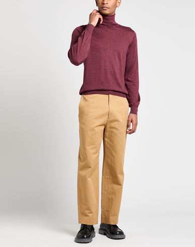 Man Turtleneck Garnet Size 40 Cashmere, Silk, Linen