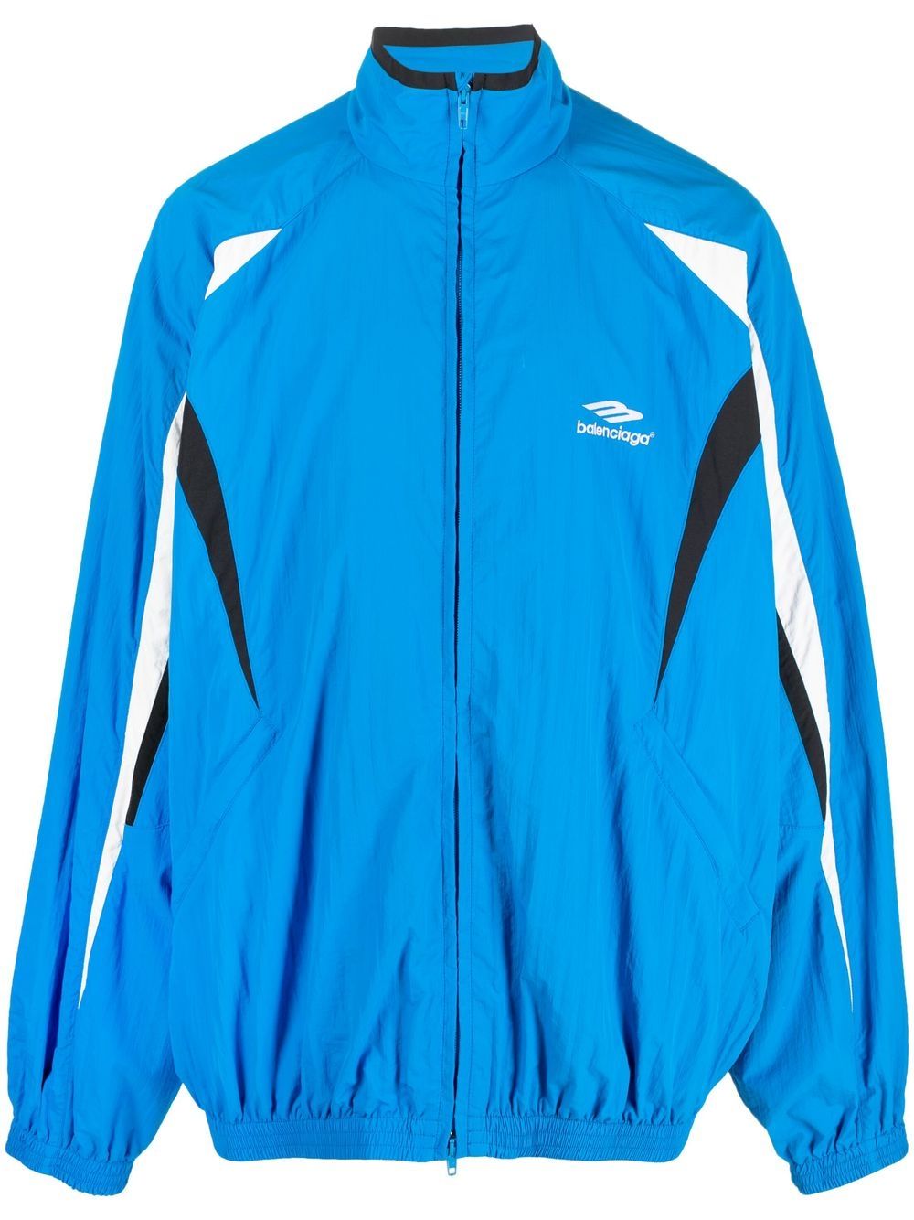 Logo-embroidered track jacket - Blue