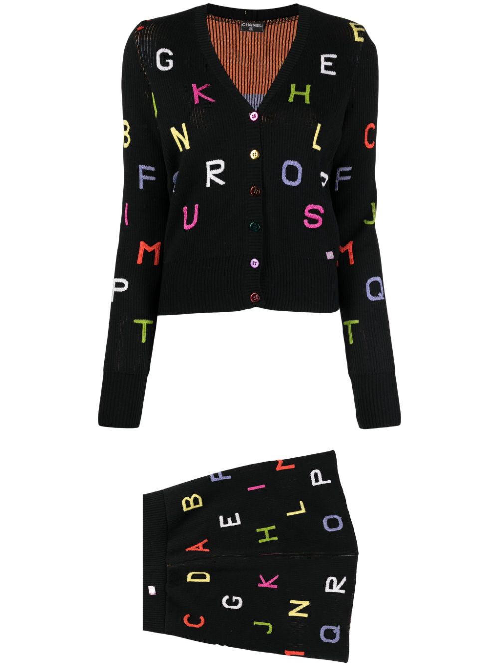 2001 Alphabet Knit set - Black