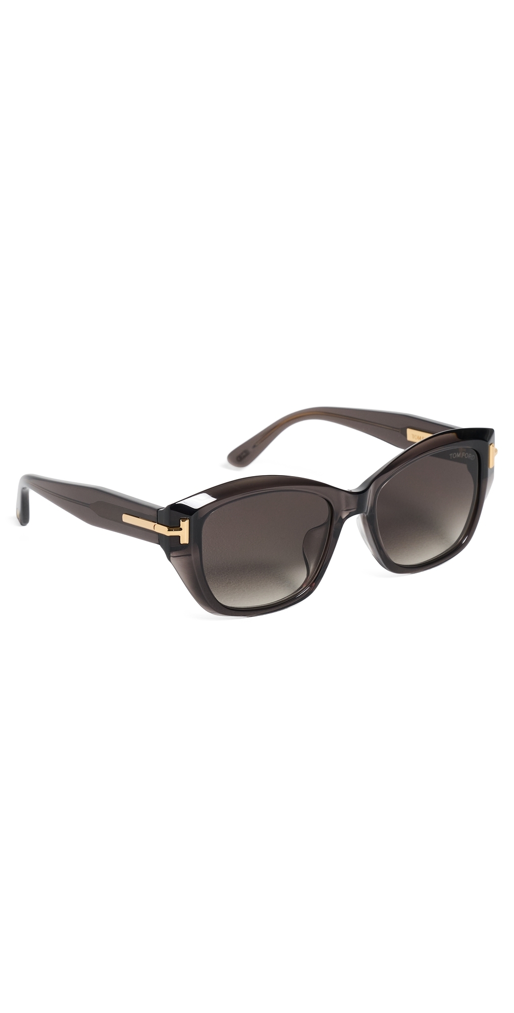 Icon Square Sunglasses Shiny Transparent Dark Grey One Size