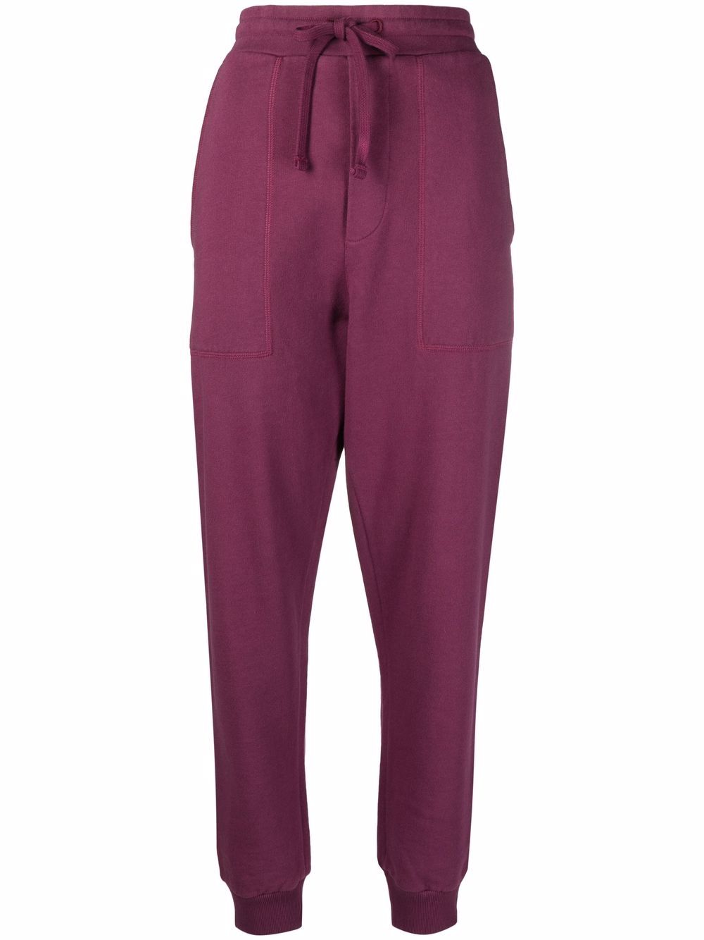 Embroidered-logo track pants - Purple