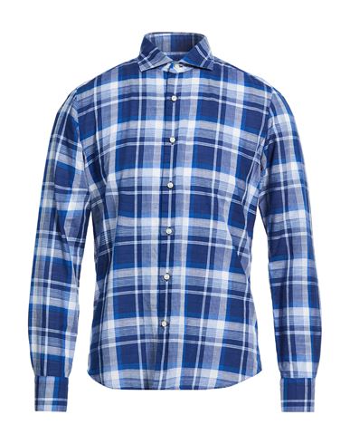 Man Shirt Blue Size 15 Cotton, Linen