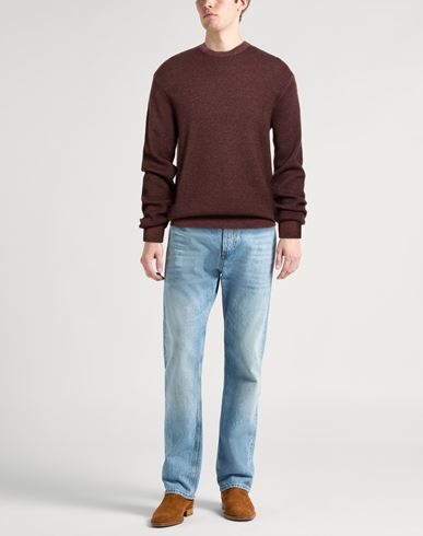Man Sweater Chocolate brown Size L Virgin Wool