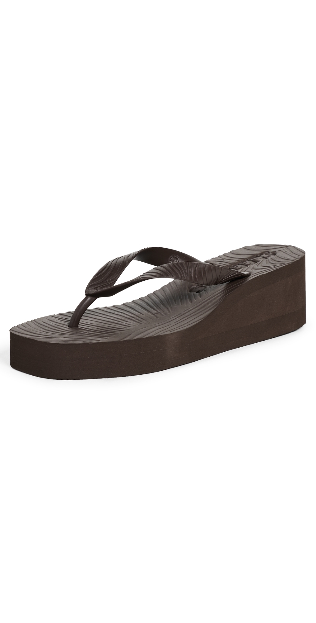 High Platform Flip Flops Brown