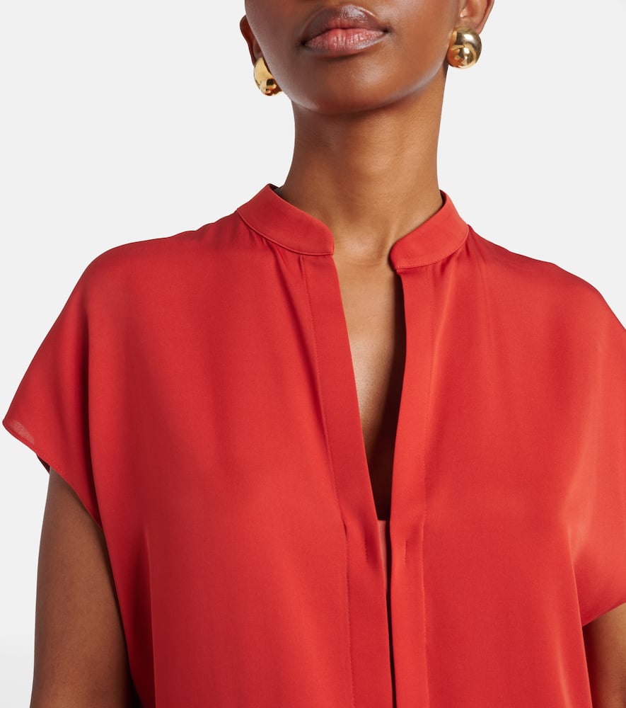 Silk-blend blouse