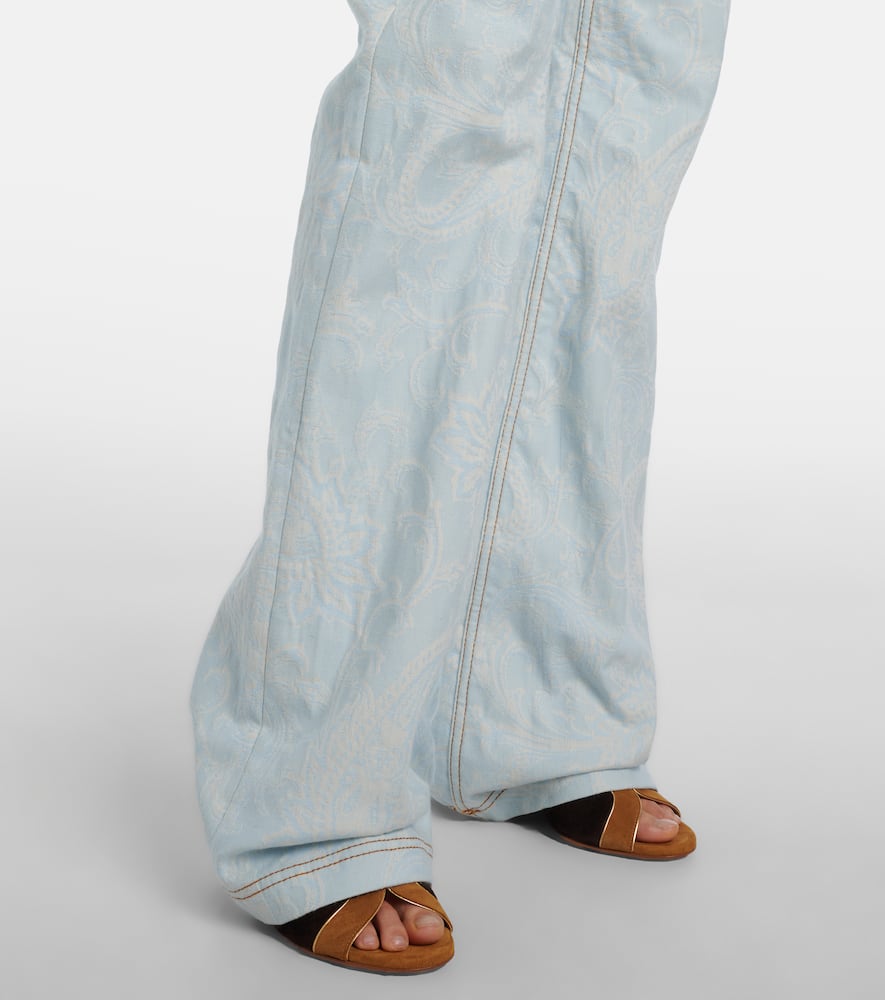 Pegaso embroidered flared jeans
