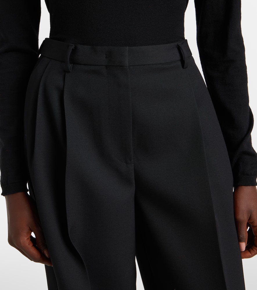 Wool wide-leg pants
