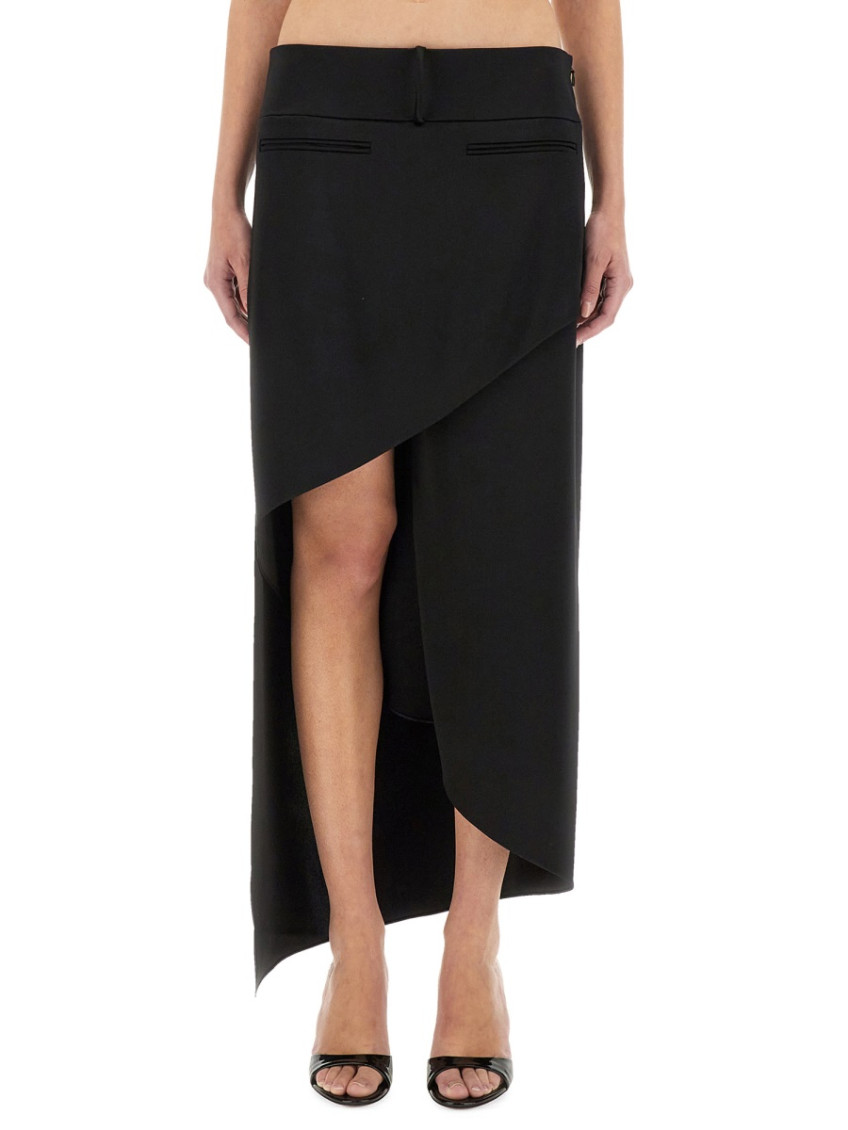 Black Solid Maxi Skirt