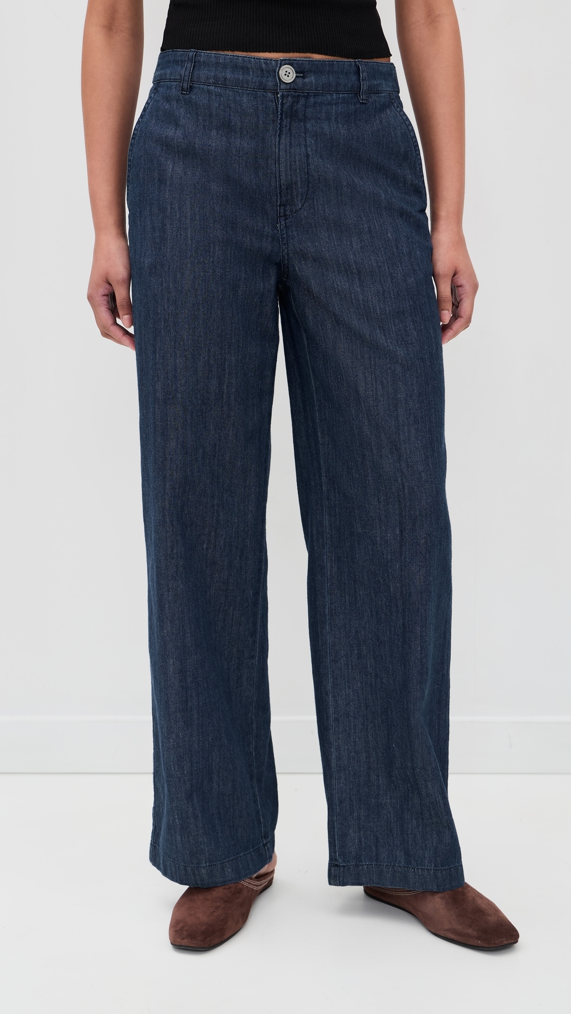 The Zoe Relaxed Straight Denim Pants Light Rinse