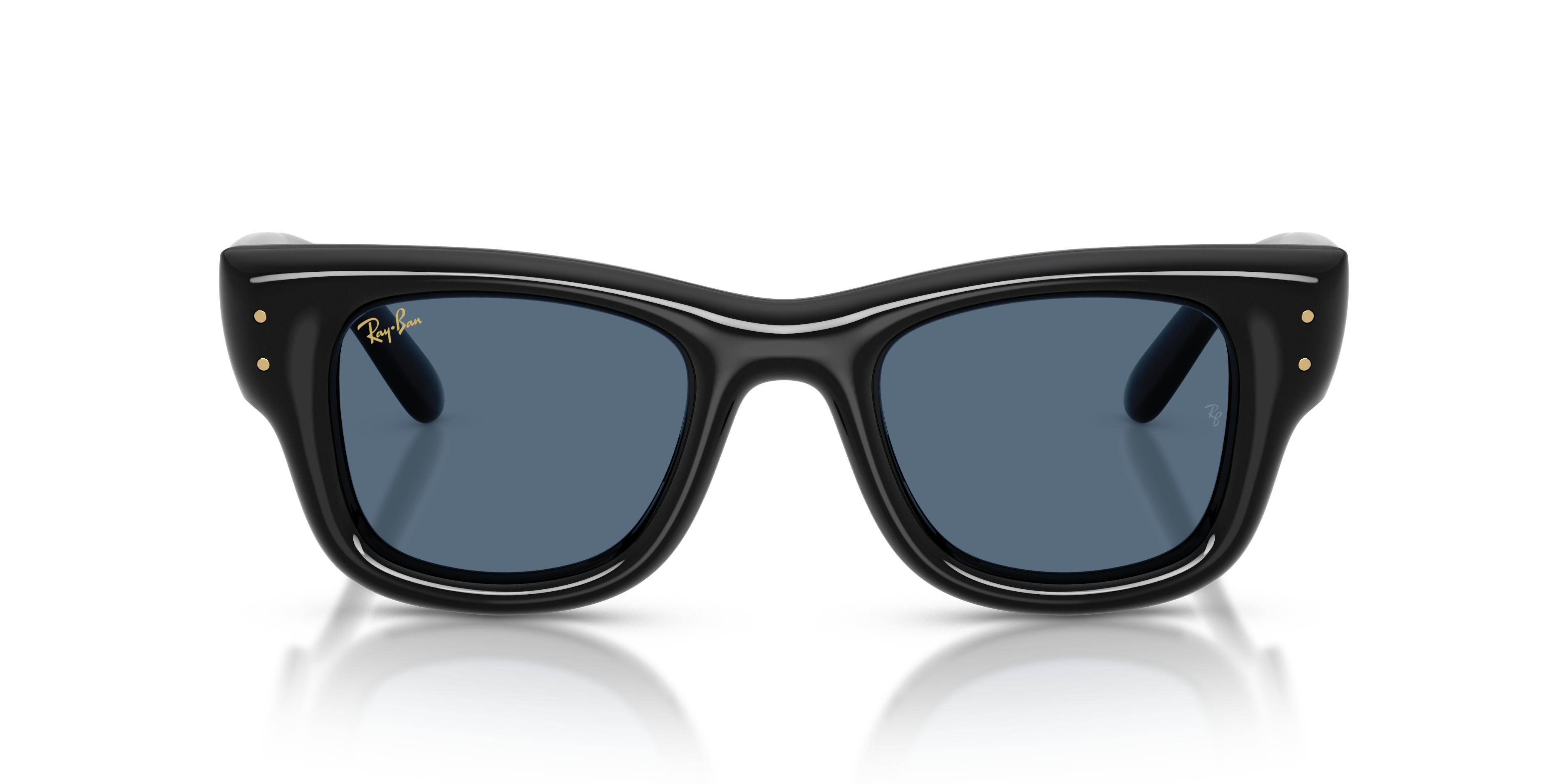 Ray - Ban Unisex Ray - Ban A$AP Rocky RB4940 WAYFARER PUFFER 601/80 Gafas de sol Nylon Negro Azul Cuadrada Norma