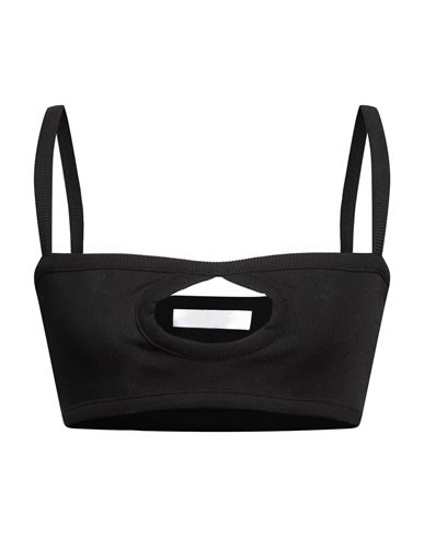 Woman Top Black Size 6 Polyester, Elastane
