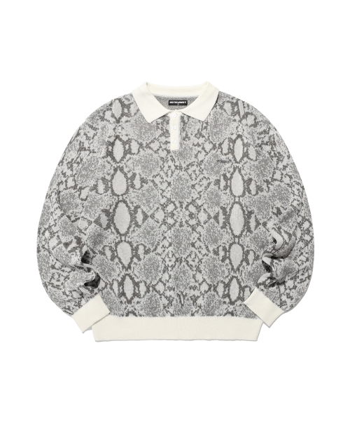 PYTHON POLO KNIT_WHITE
