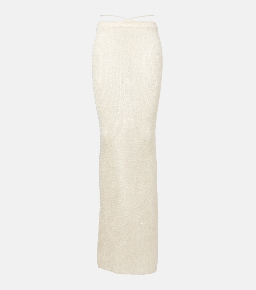 Alma sequined knitted maxi skirt