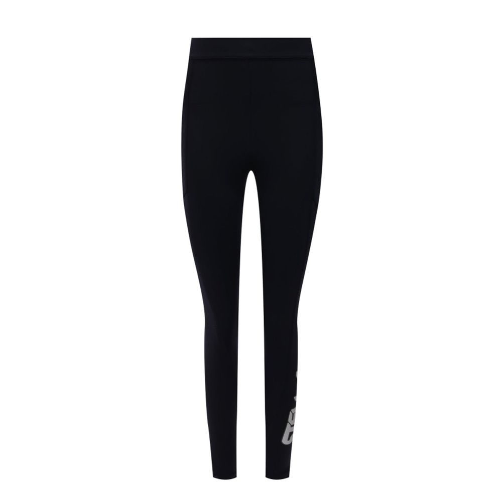 High-Waist Polyamide Leggings — Black
