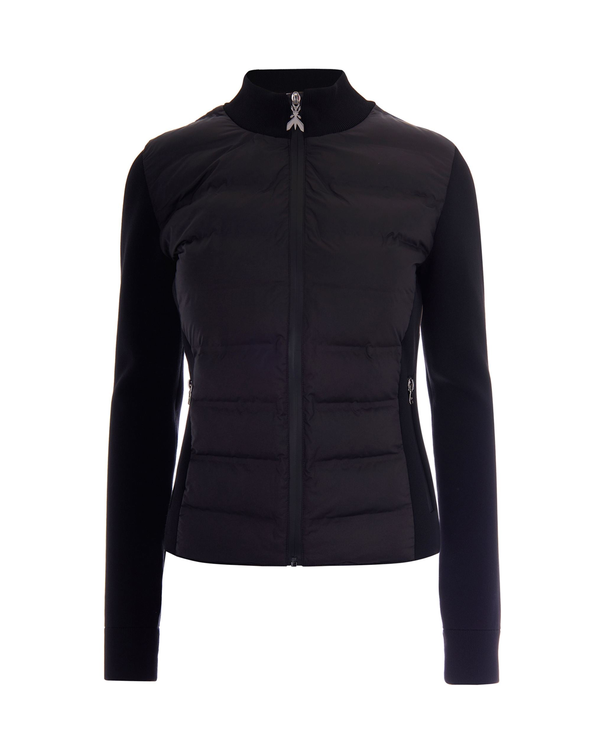 Quilted Viscose Blend Down Jacket — Black