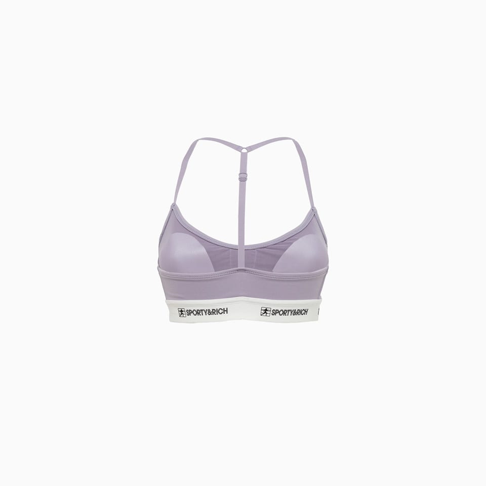 Logo-underband crop top - Purple