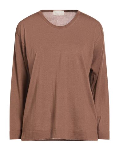 Woman Sweater Brown Size S Super 140s Wool